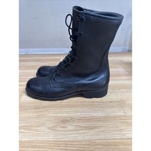VTG Ro Search Boots Black Leather Combat Military Lace Up Men's Sz 8.5R 1993